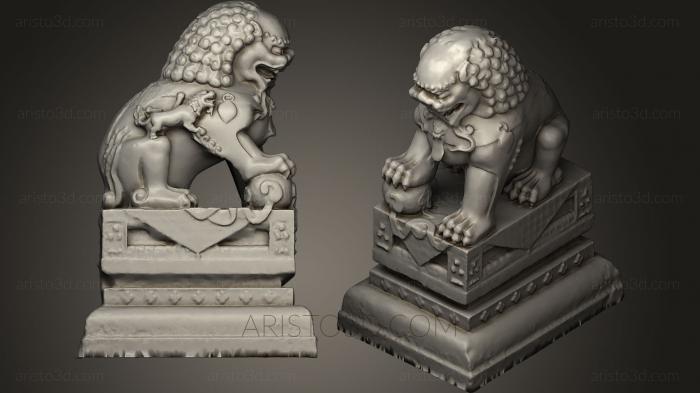 Figurines lions tigers sphinxes (STKL_0010) 3D model for CNC machine